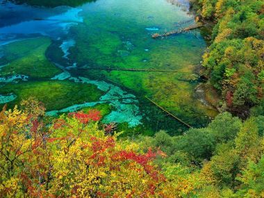 九寨沟秋天风光