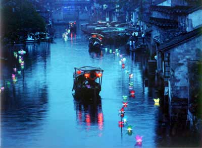 中国古镇:浙江西塘风光