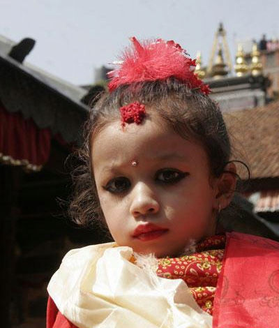 2008年新的尼泊尔活女神-库玛丽