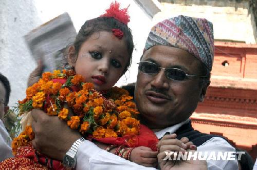 2008年新的尼泊尔活女神-库玛丽