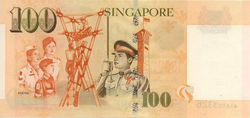 新加坡元图片-100元-1999年版
