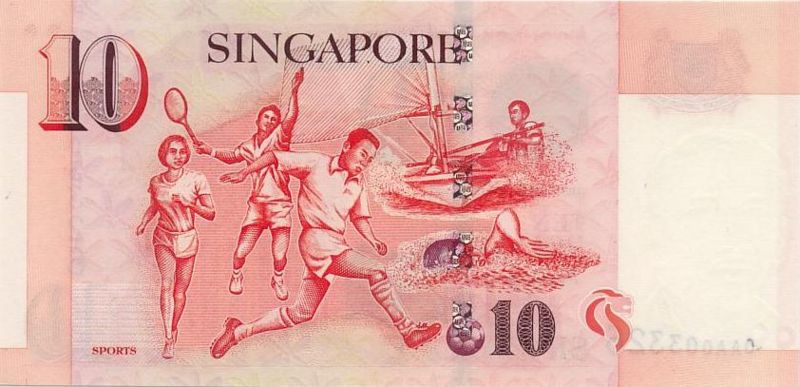 新加坡元图片-10元-1999年版