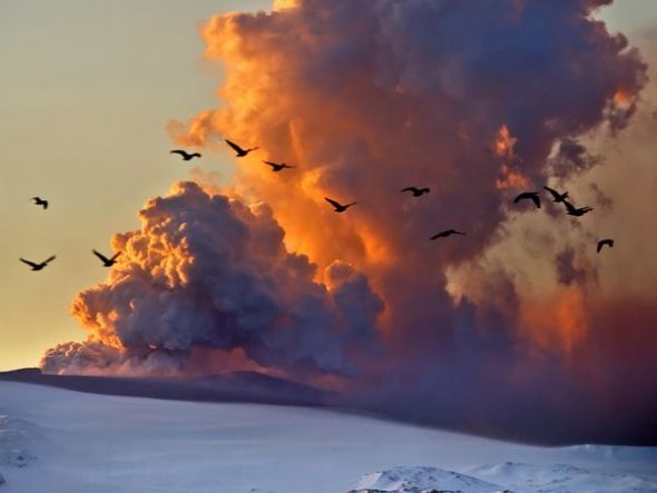 冰岛火山灰云