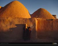 美国国家地理图片:叙利亚蜂窝型的小屋，简陋，但是冬暖夏凉