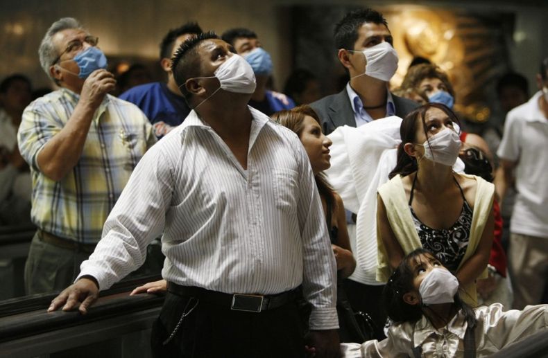 H1N1口罩遮住了全世界的脸庞