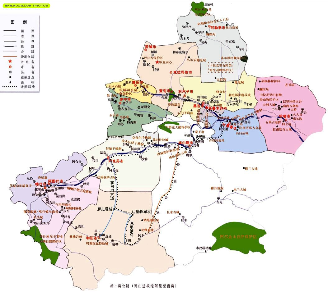 高清新疆地图