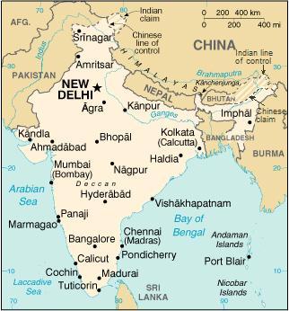地图:印度地图英文版(India map)-R园区地图 As