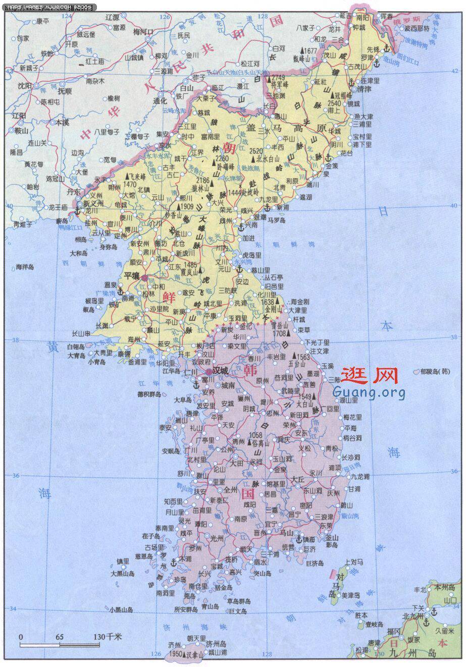 朝鲜地图\/韩国地图