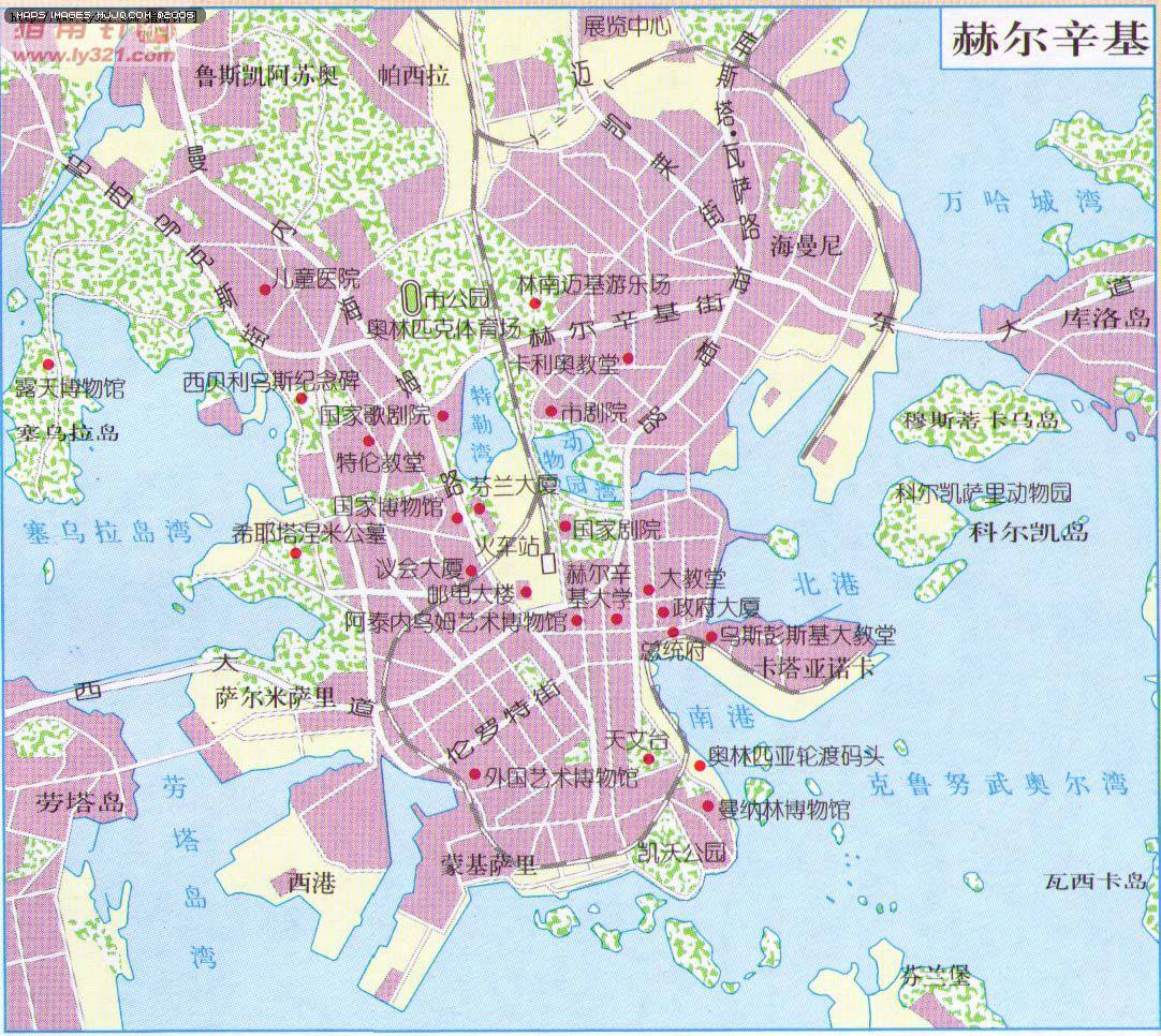 芬兰赫尔辛基地图- 欧洲地图Europe Map.世界地图- 美景旅游网