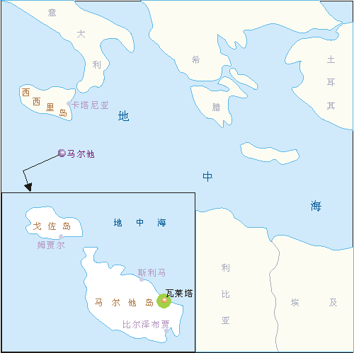 马耳他地图