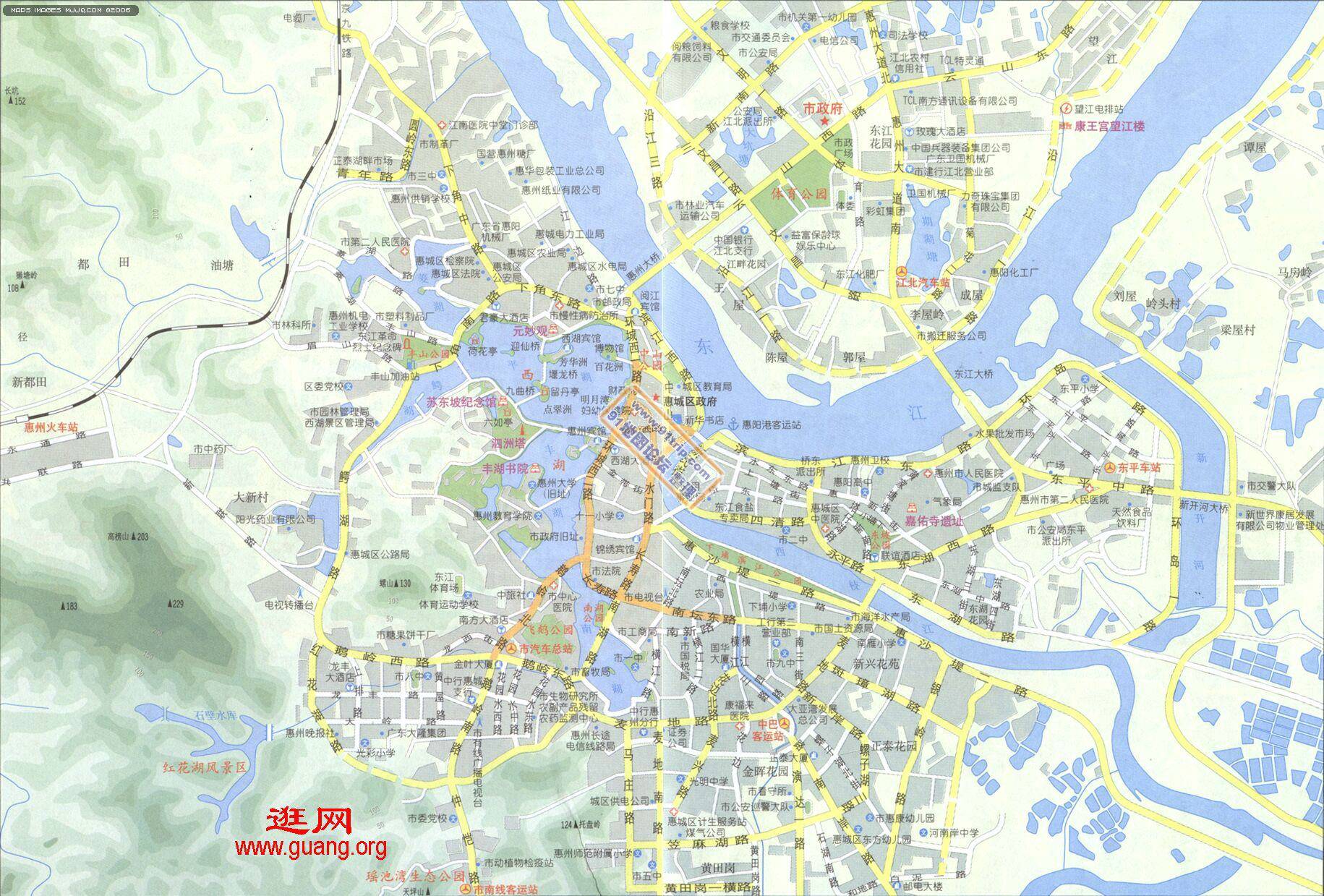 广东惠州地图- 广东旅游地图中国地图- 美景旅