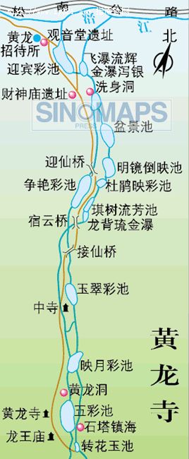 黄龙寺 - 四川旅游地图.旅游地图 - 美景旅游网