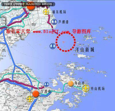 上海洋山深水港位置地图