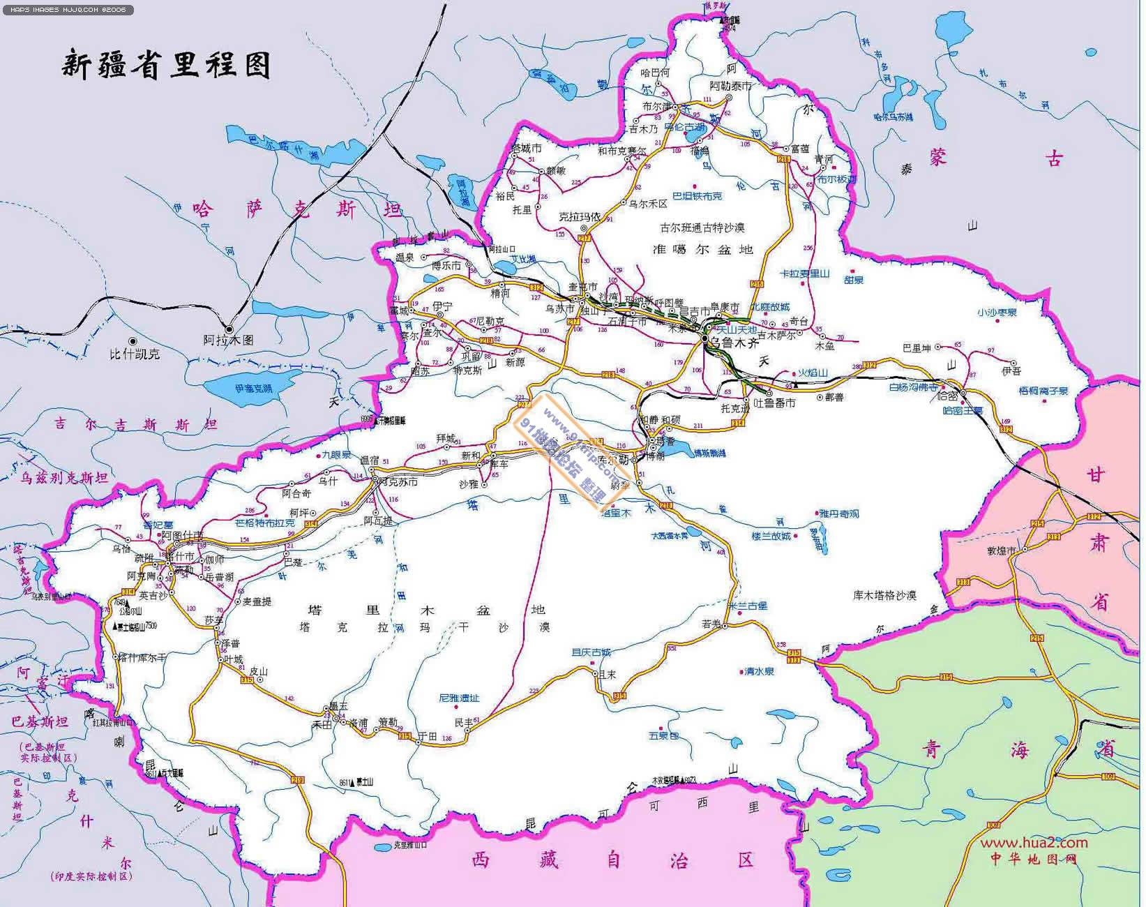 新疆地形图|新疆地形图全图高清版大图片|旅途风景图片网|www.visacits.com